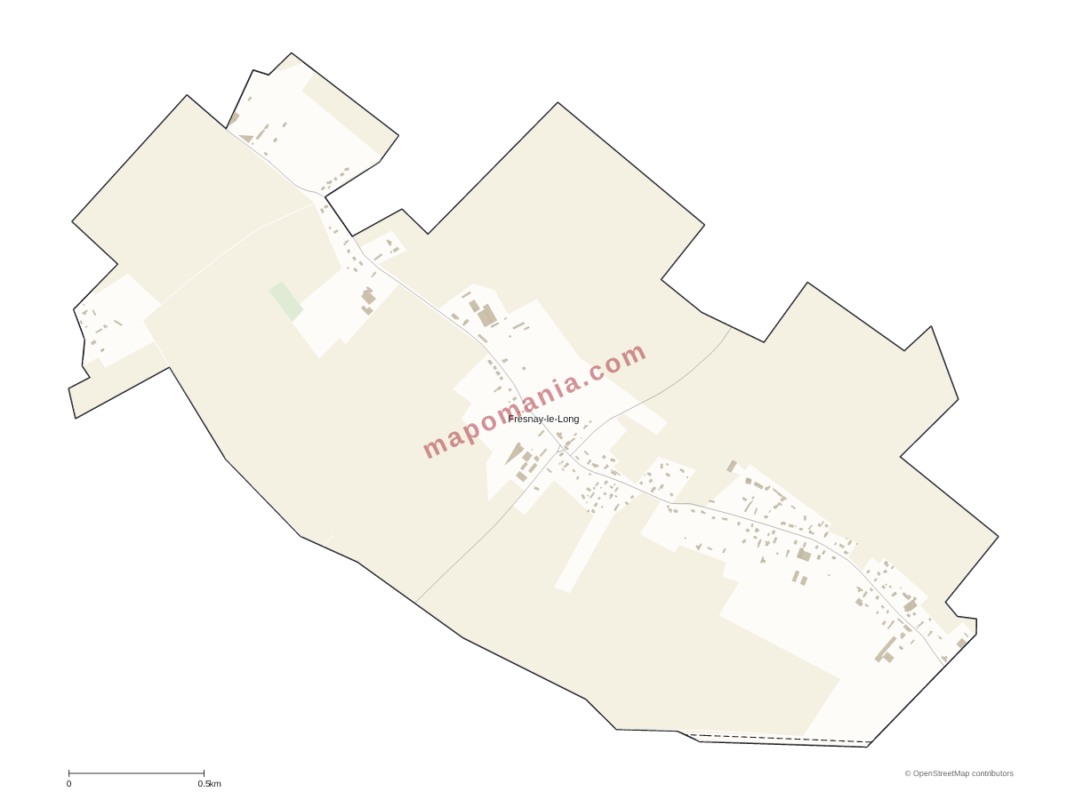 Carte de Fresnay-le-Long à personnaliser