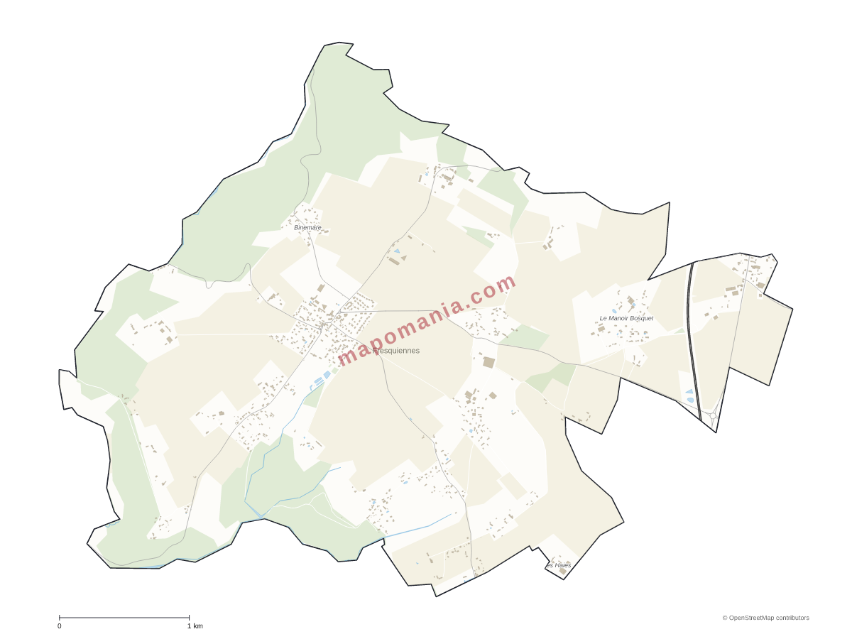Carte de Fresquiennes à personnaliser