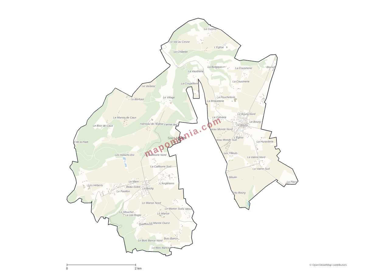 Carte de Saint Martin de l'If à personnaliser