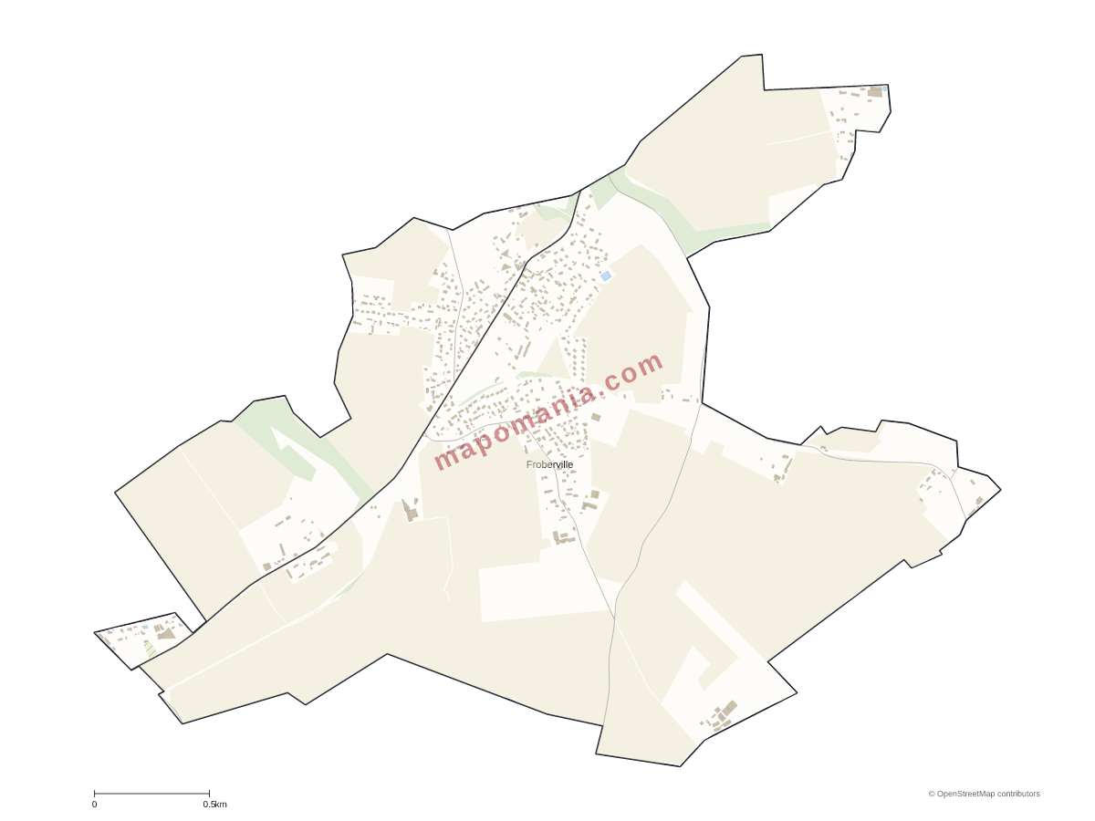 Carte de Froberville à personnaliser