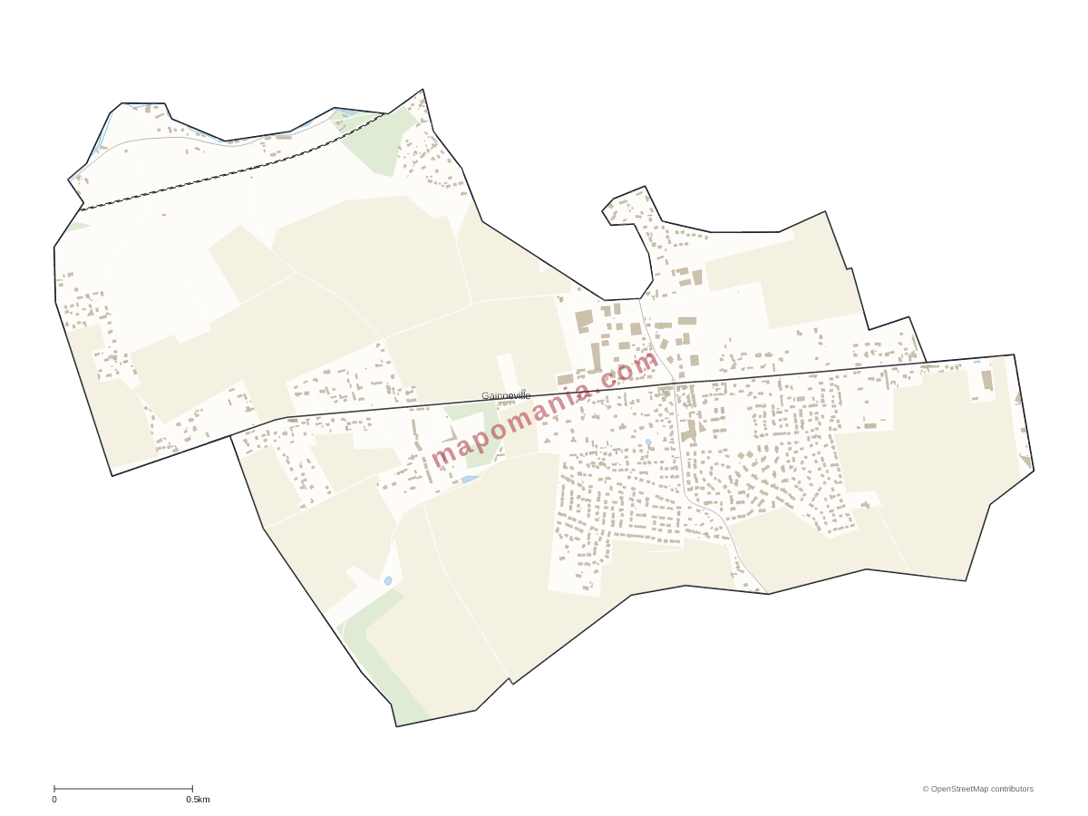 Carte de Gainneville à personnaliser