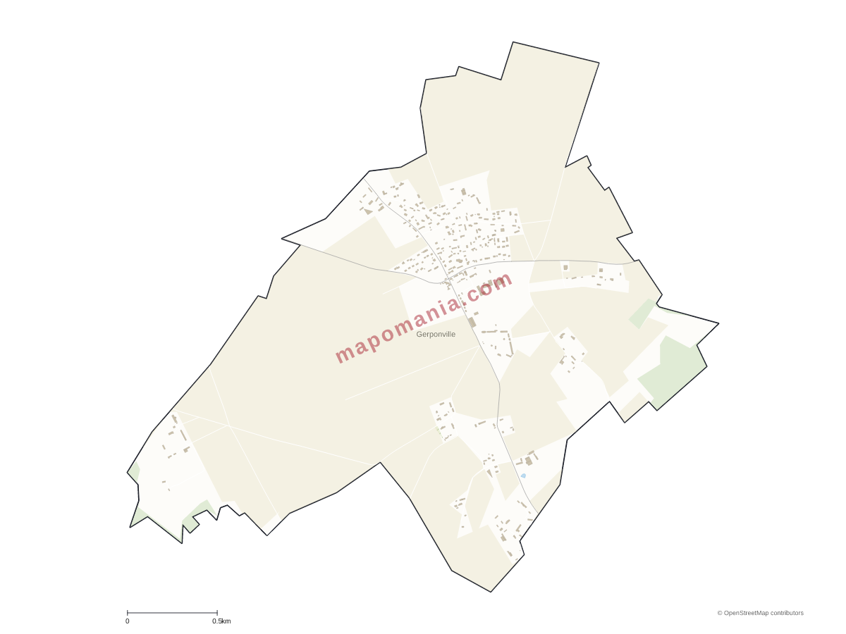 Carte de Gerponville à personnaliser