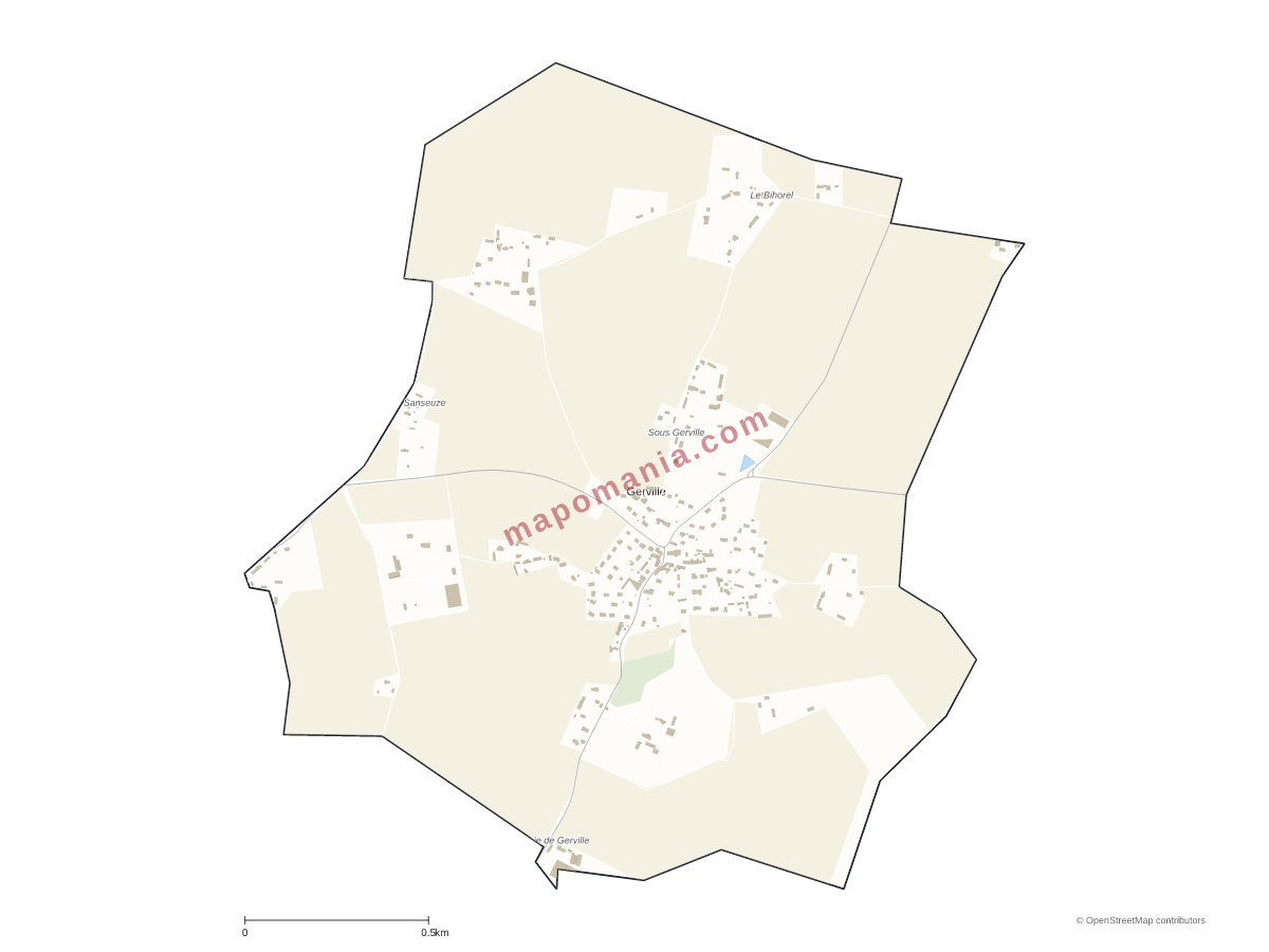 Carte de Gerville à personnaliser