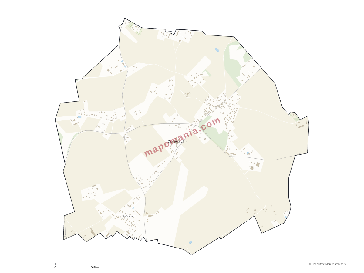Carte de Gommerville à personnaliser
