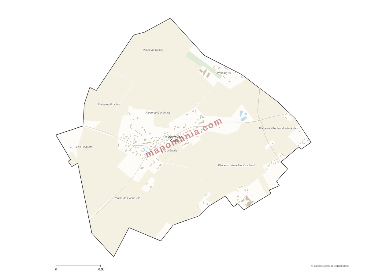 Carte de Gonfreville-Caillot à personnaliser
