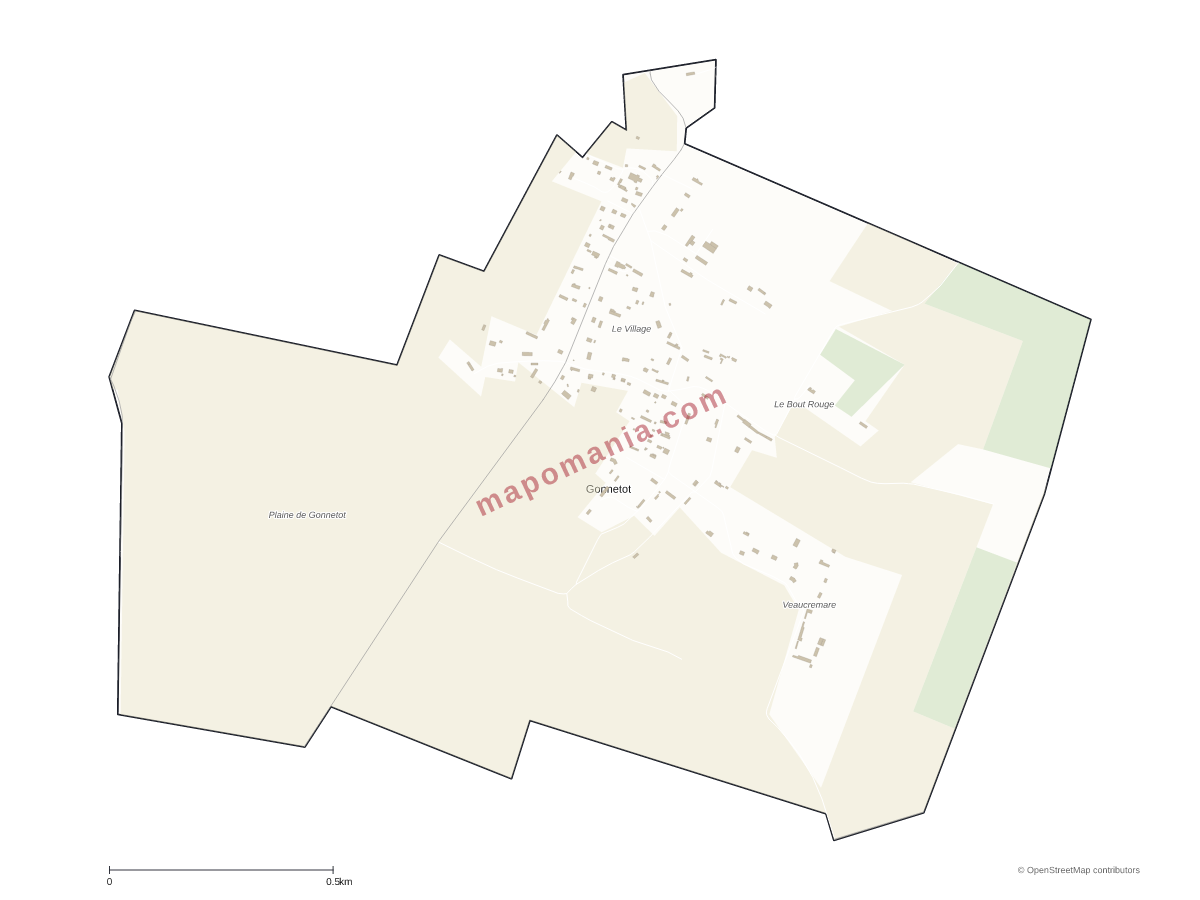 Carte de Gonnetot à personnaliser