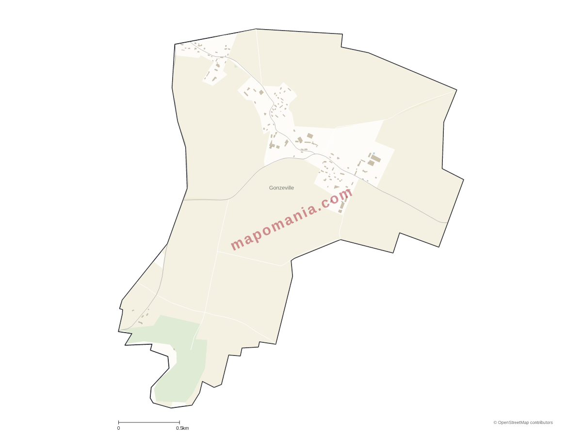 Carte de Gonzeville à personnaliser