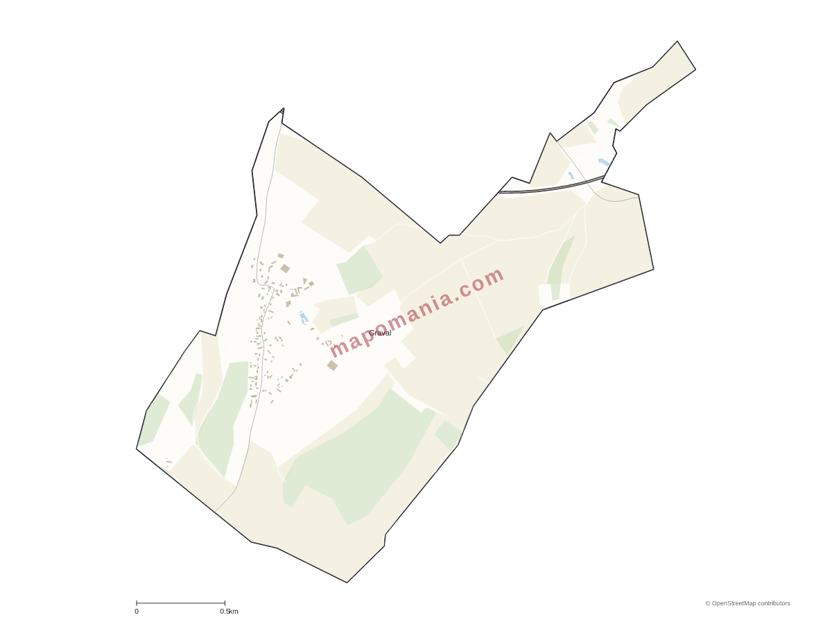 Carte de Graval à personnaliser