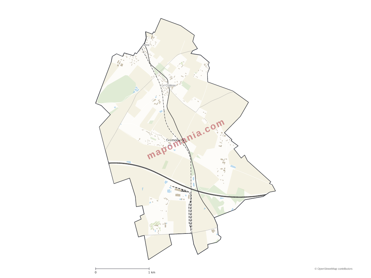 Carte de Grémonville à personnaliser