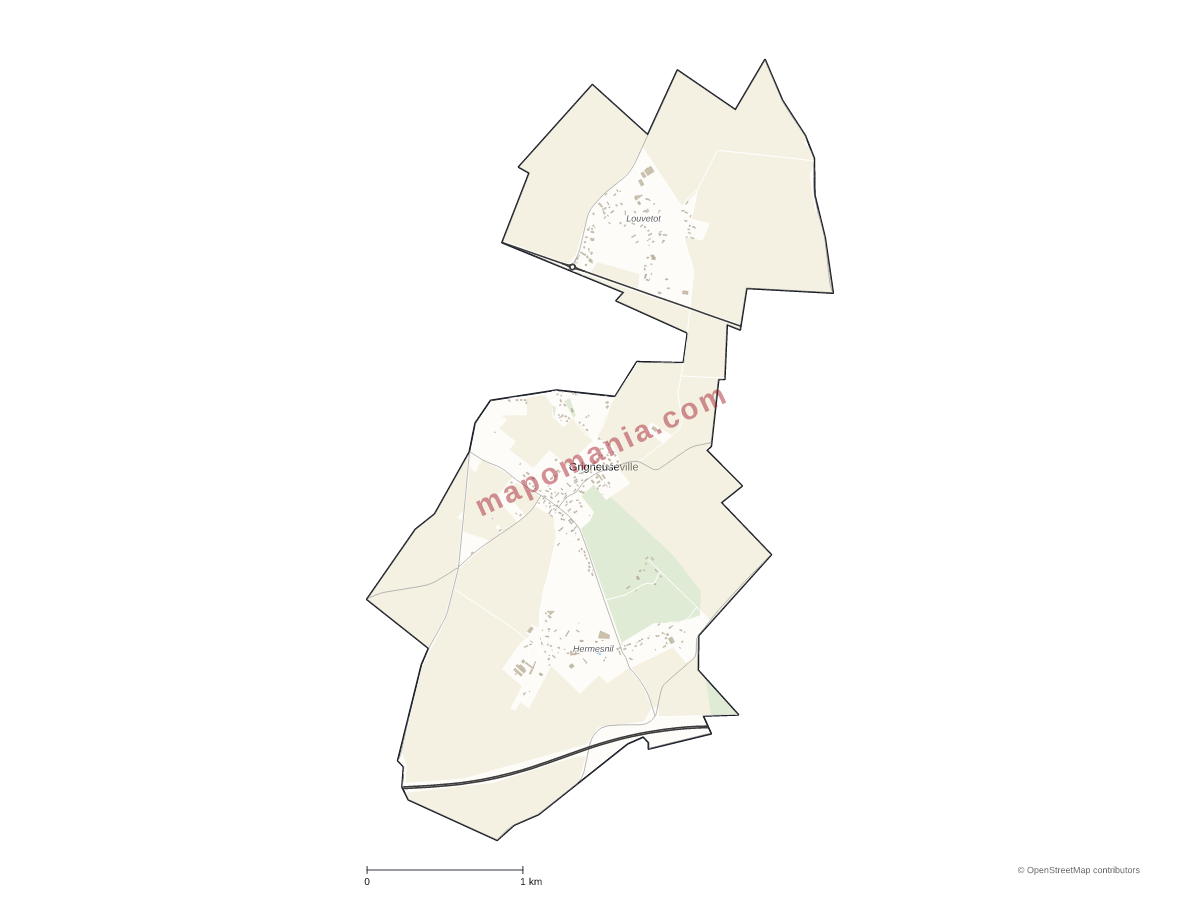 Carte de Grigneuseville à personnaliser