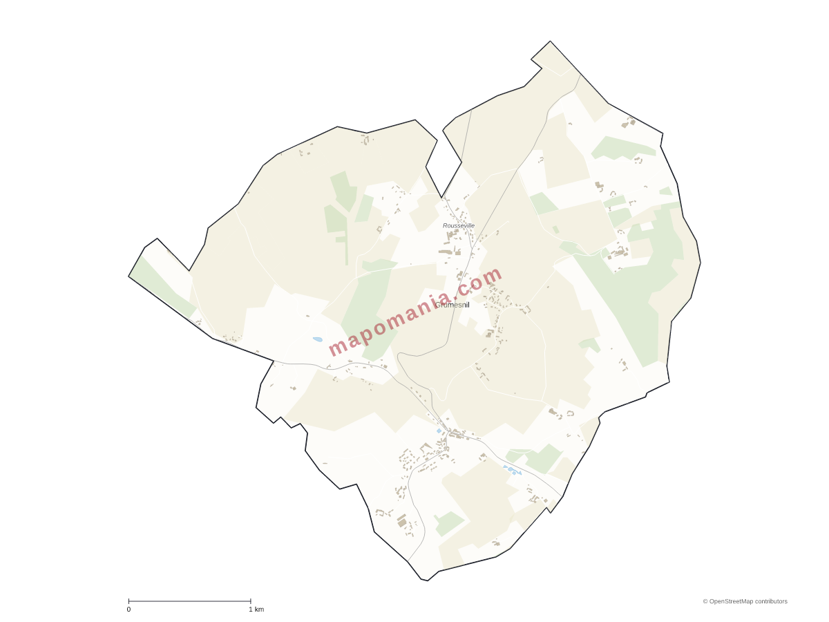 Carte de Grumesnil à personnaliser