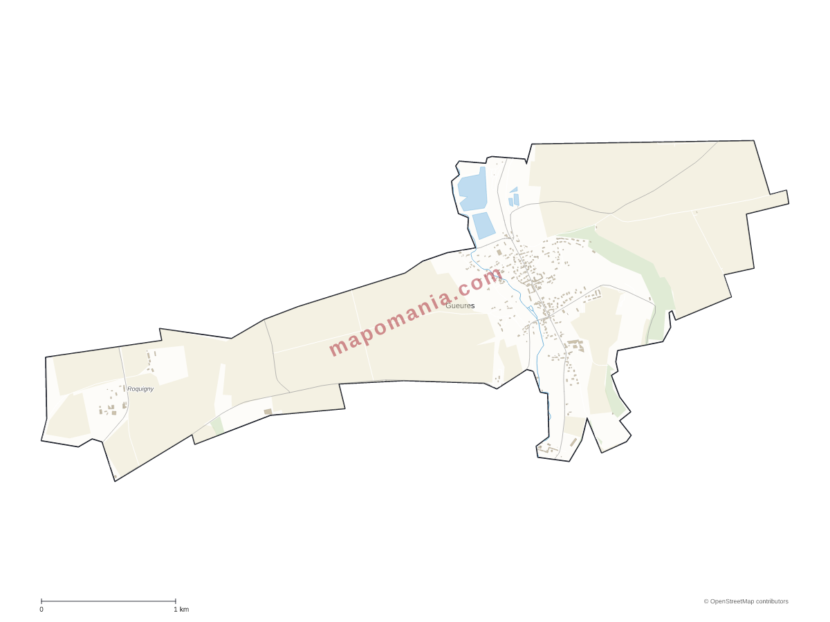 Carte de Gueures à personnaliser