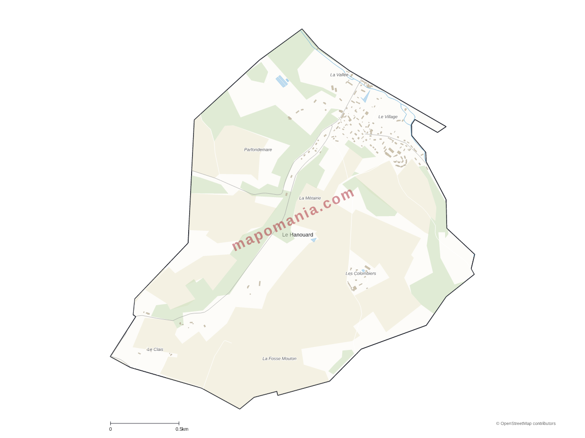 Carte de Le Hanouard à personnaliser