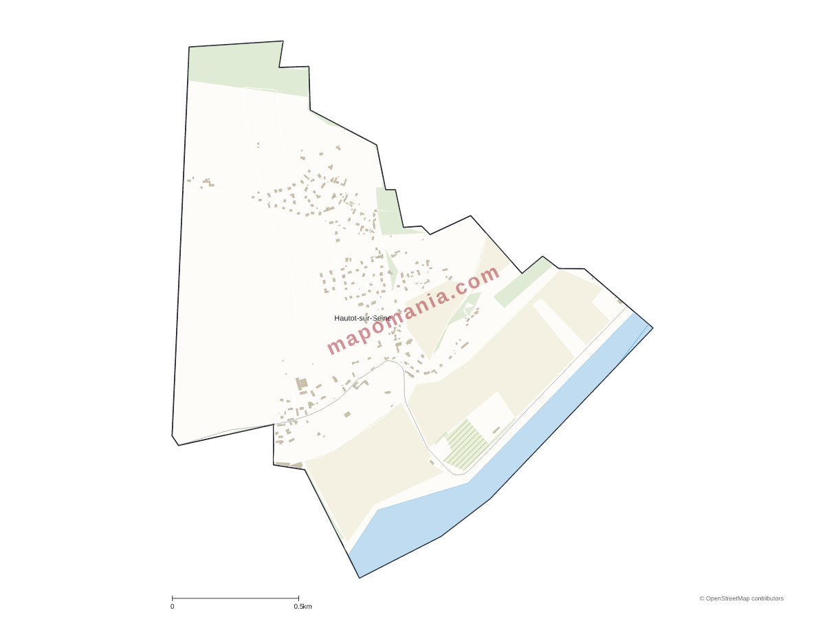 Carte de Hautot-sur-Seine à personnaliser