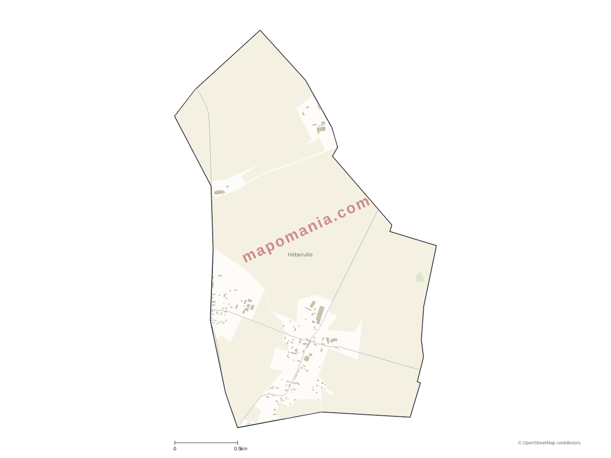 Carte de Héberville à personnaliser