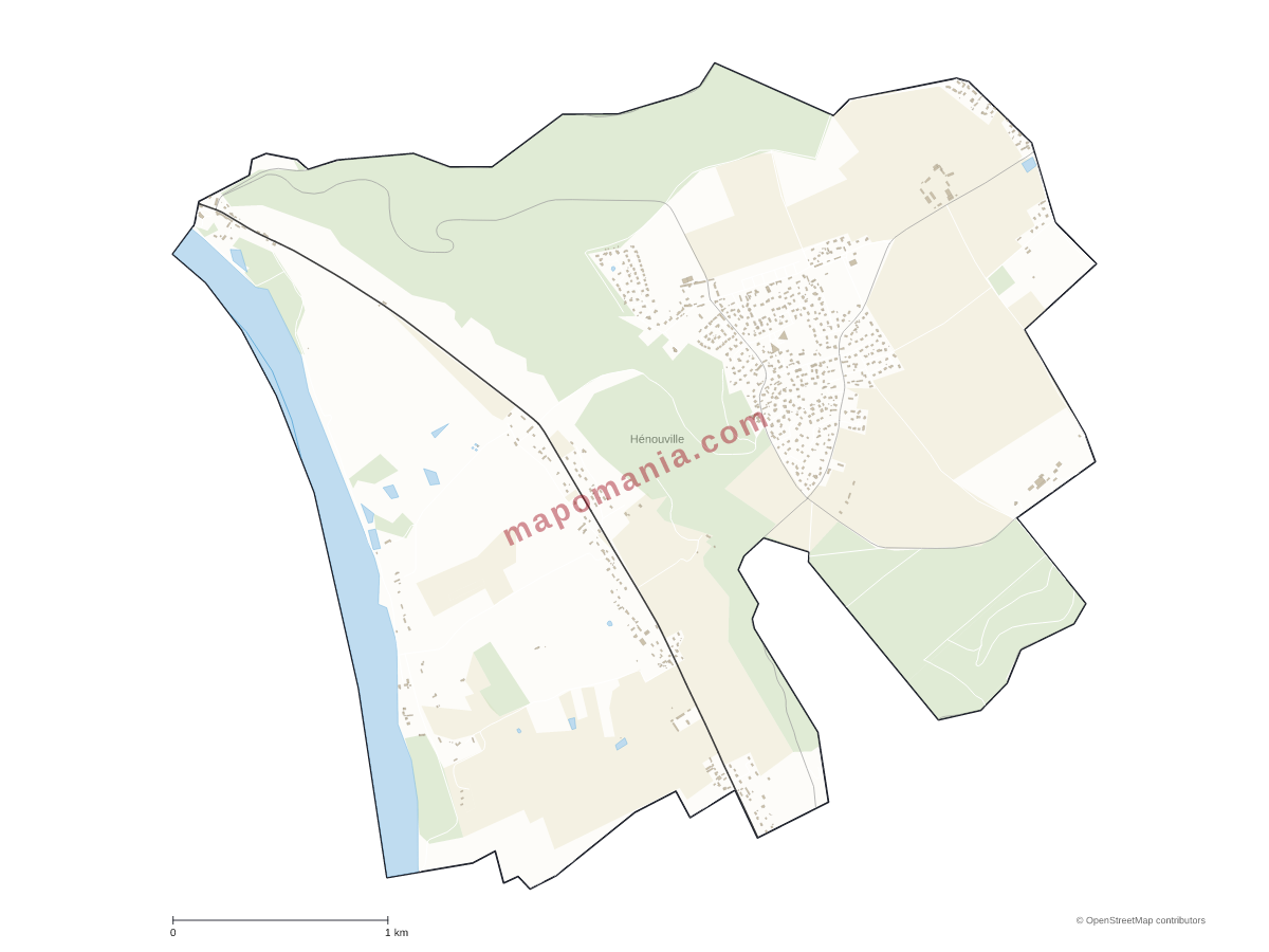 Carte de Hénouville à personnaliser
