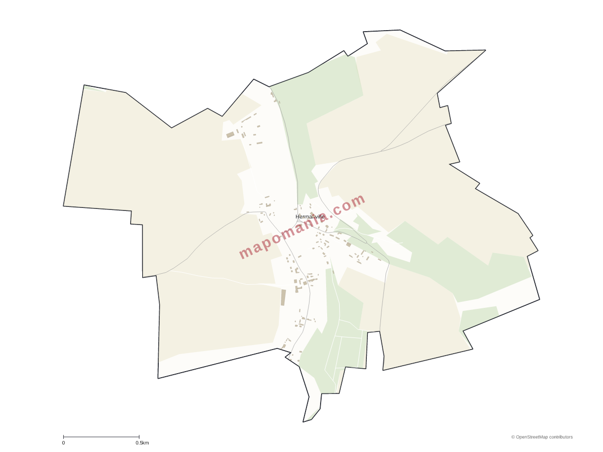 Carte de Hermanville à personnaliser