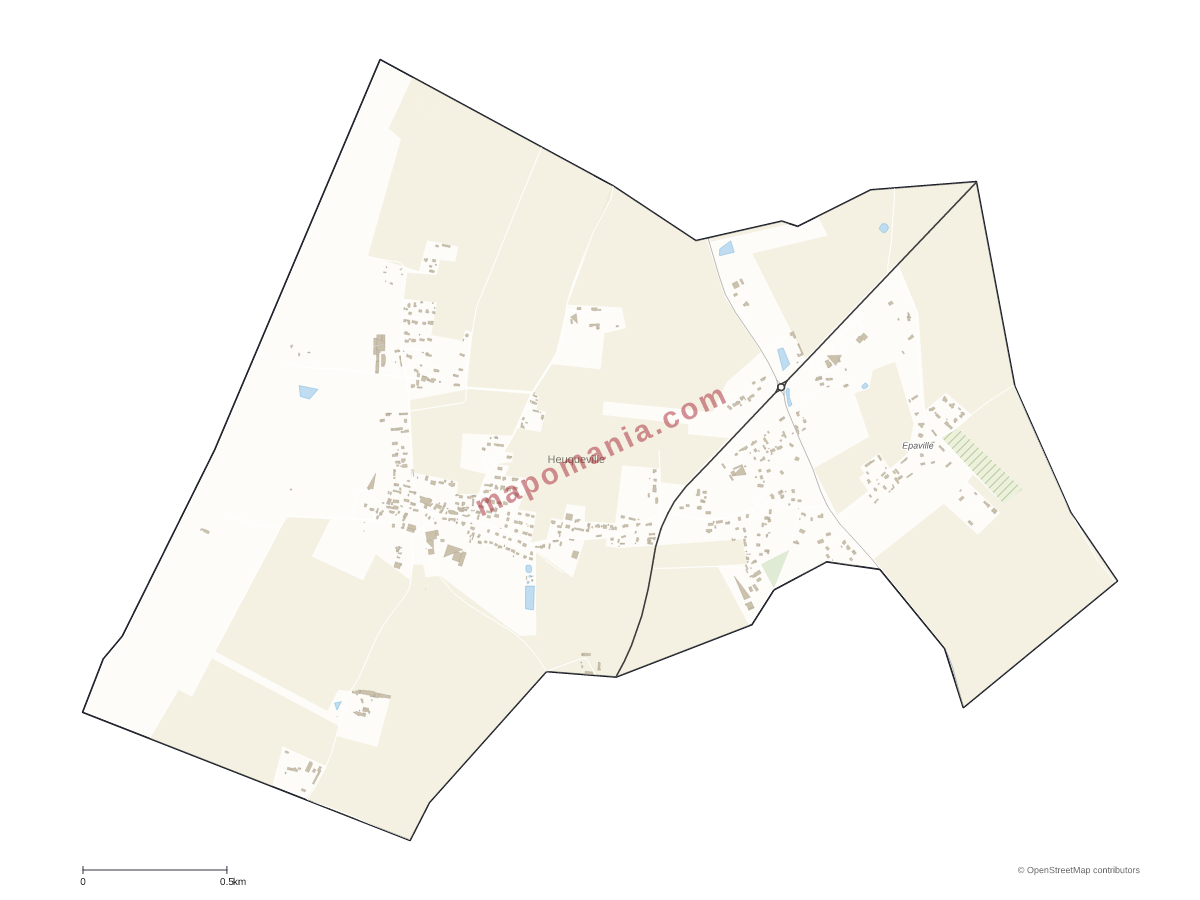 Carte de Heuqueville à personnaliser