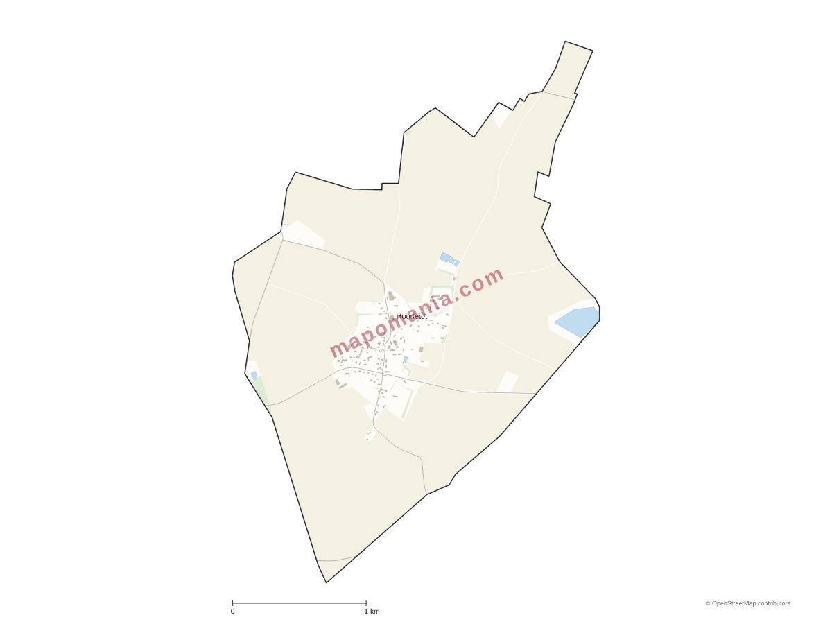 Carte de Houdetot à personnaliser