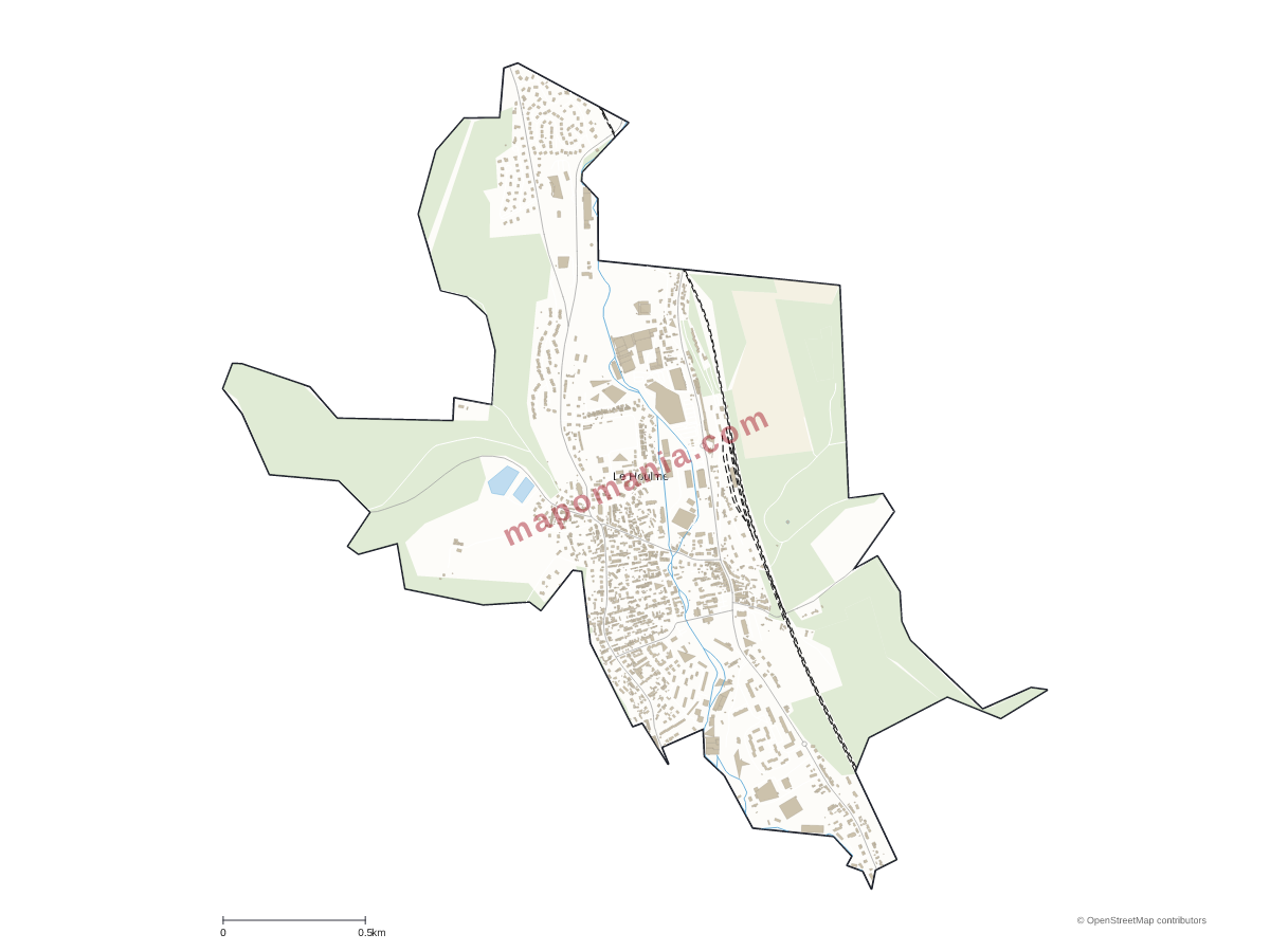 Carte de Le Houlme à personnaliser