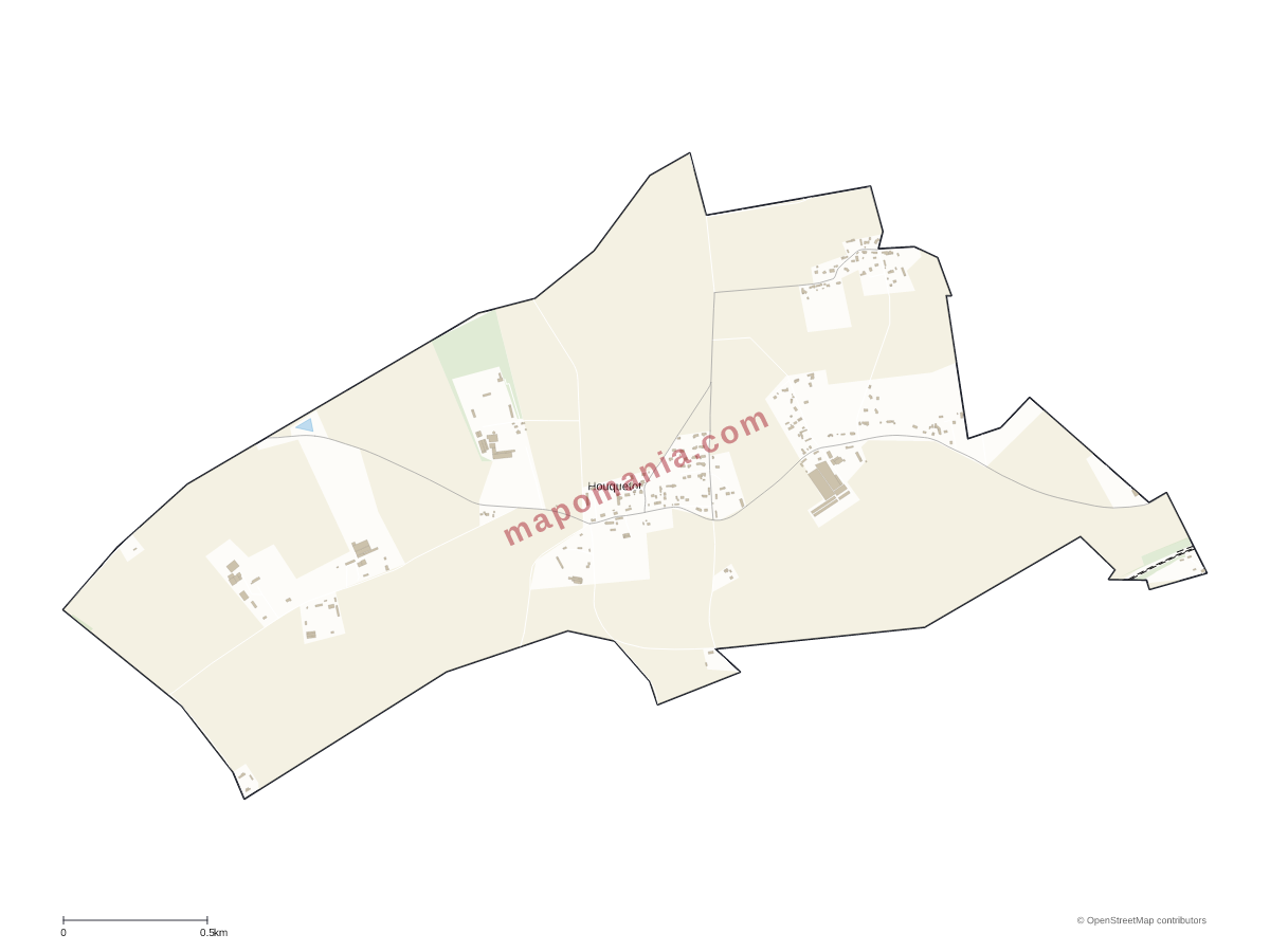 Carte de Houquetot à personnaliser