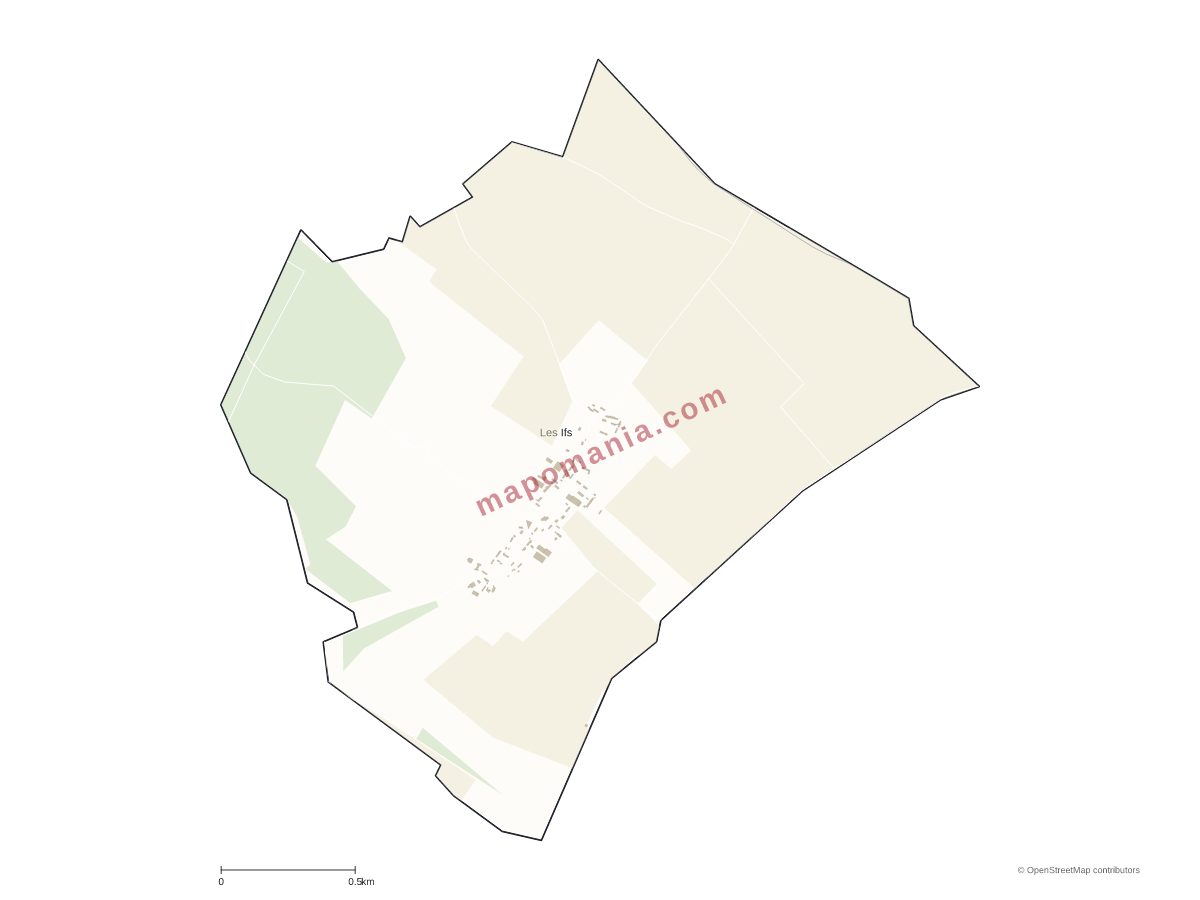 Carte de Les Ifs à personnaliser
