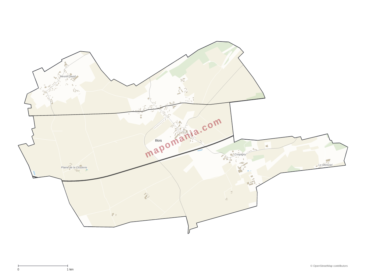 Carte de Illois à personnaliser