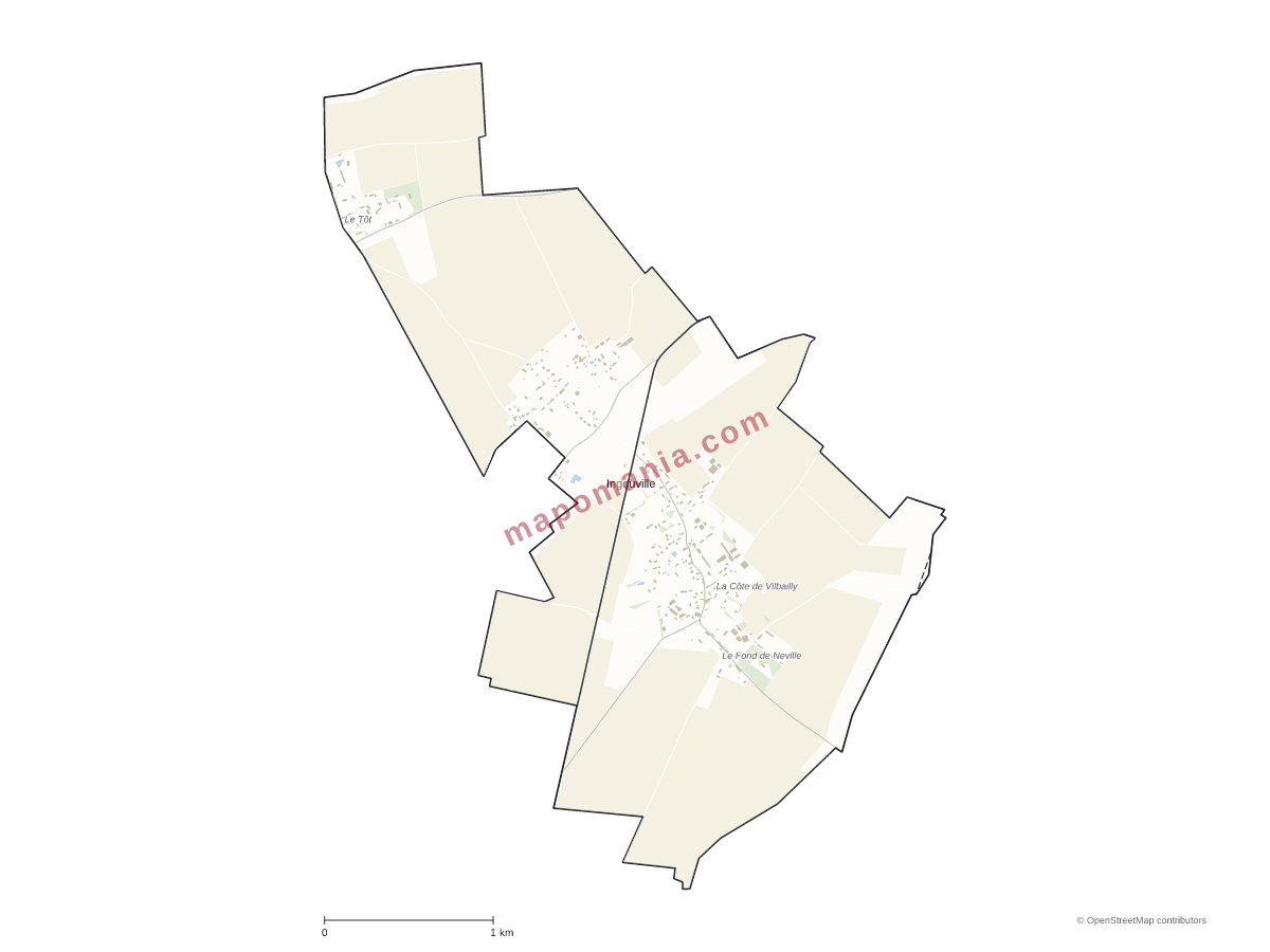 Carte de Ingouville à personnaliser