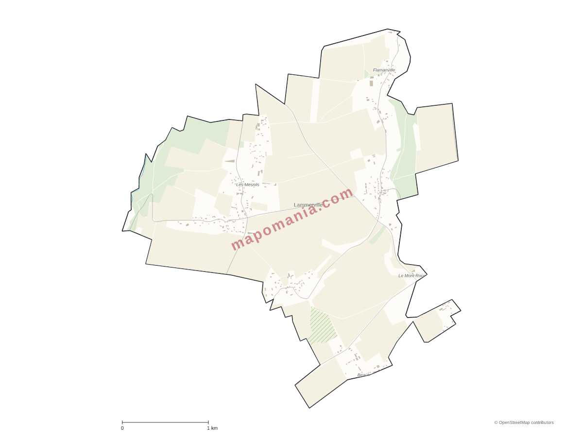 Carte de Lammerville à personnaliser