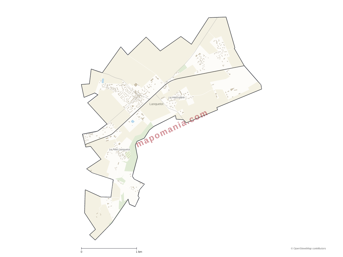 Carte de Lanquetot à personnaliser