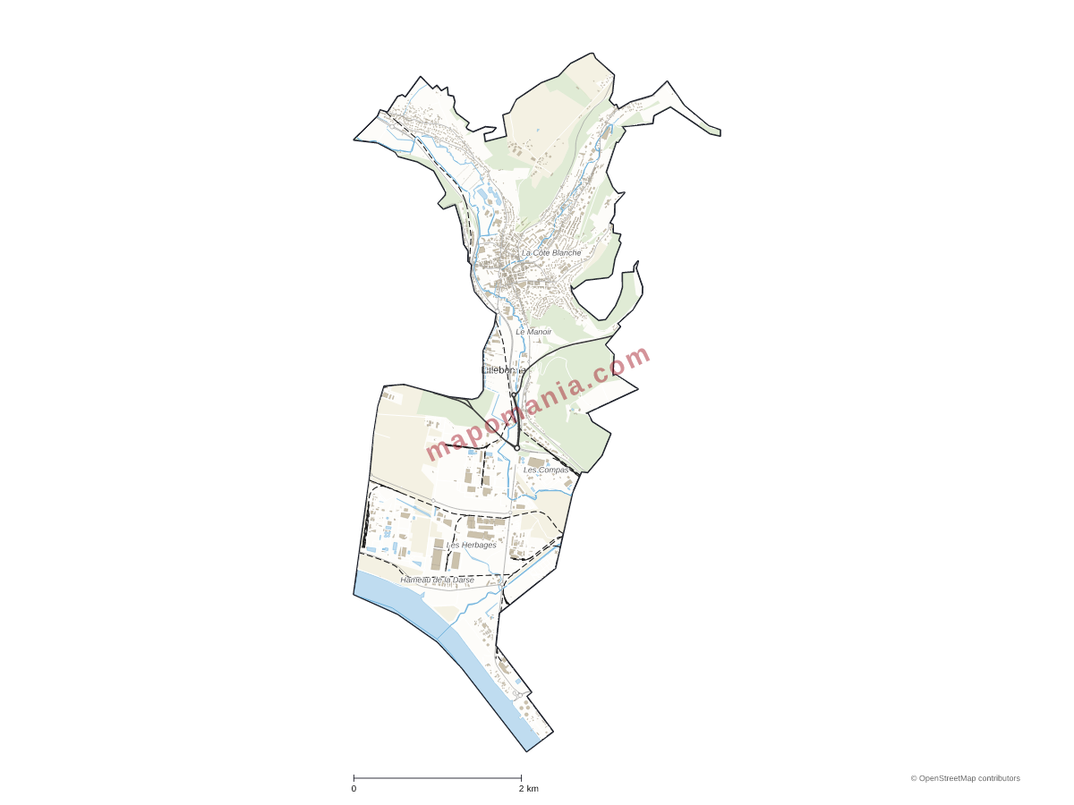 Carte de Lillebonne à personnaliser
