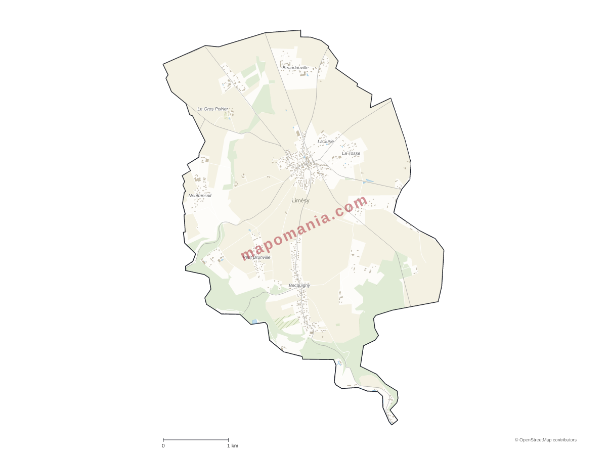 Carte de Limésy à personnaliser
