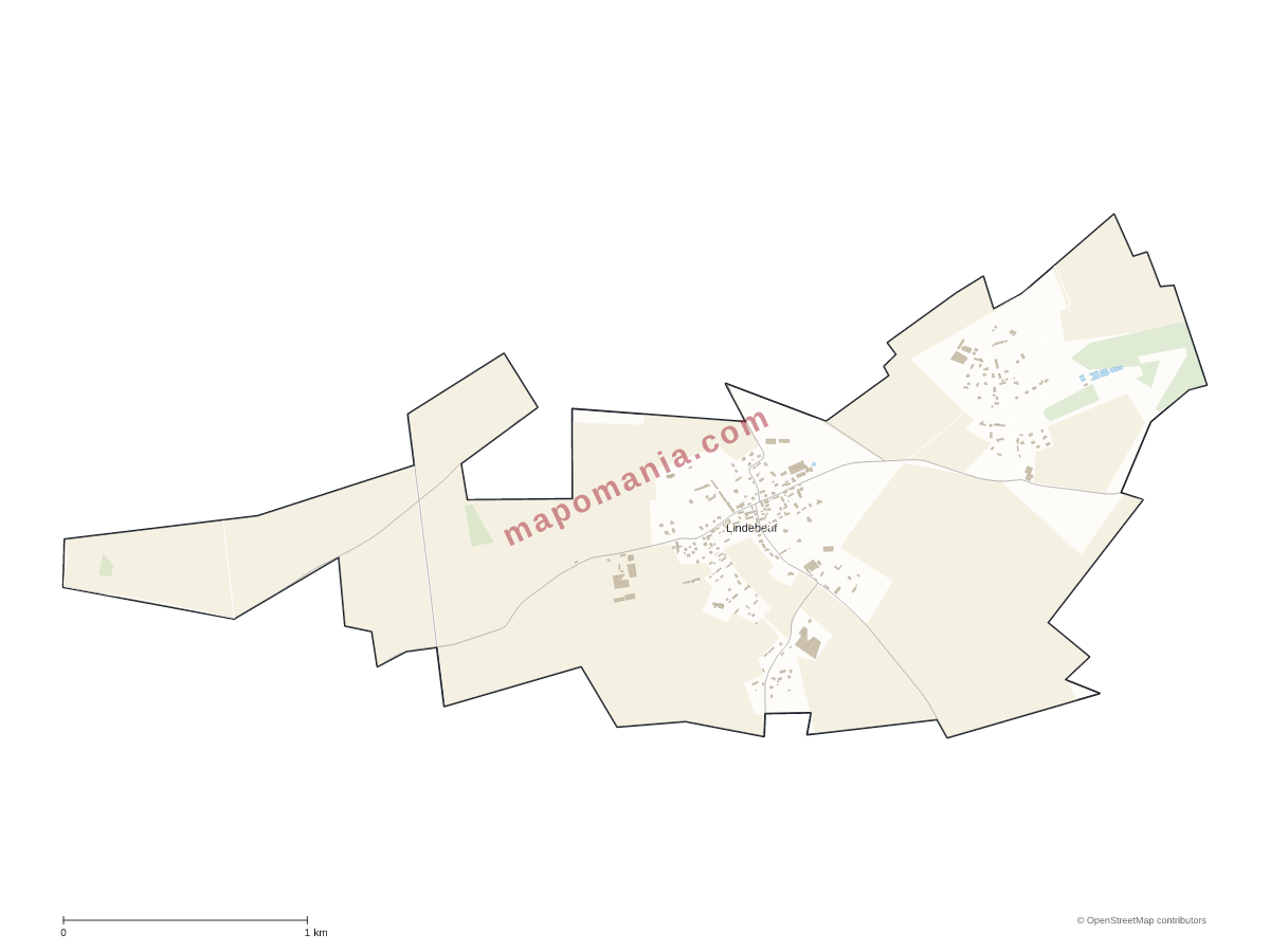 Carte de Lindebeuf à personnaliser