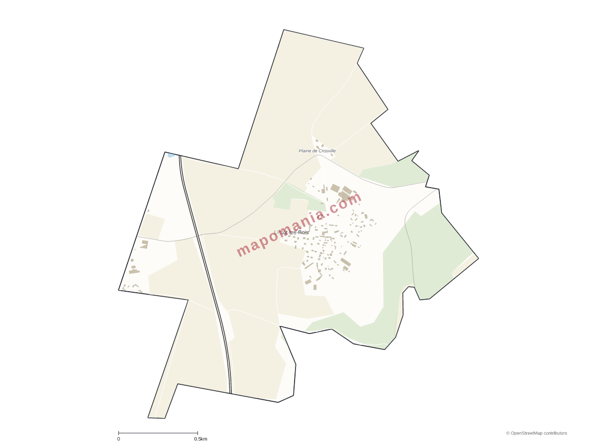 Carte de Lintot-les-Bois à personnaliser