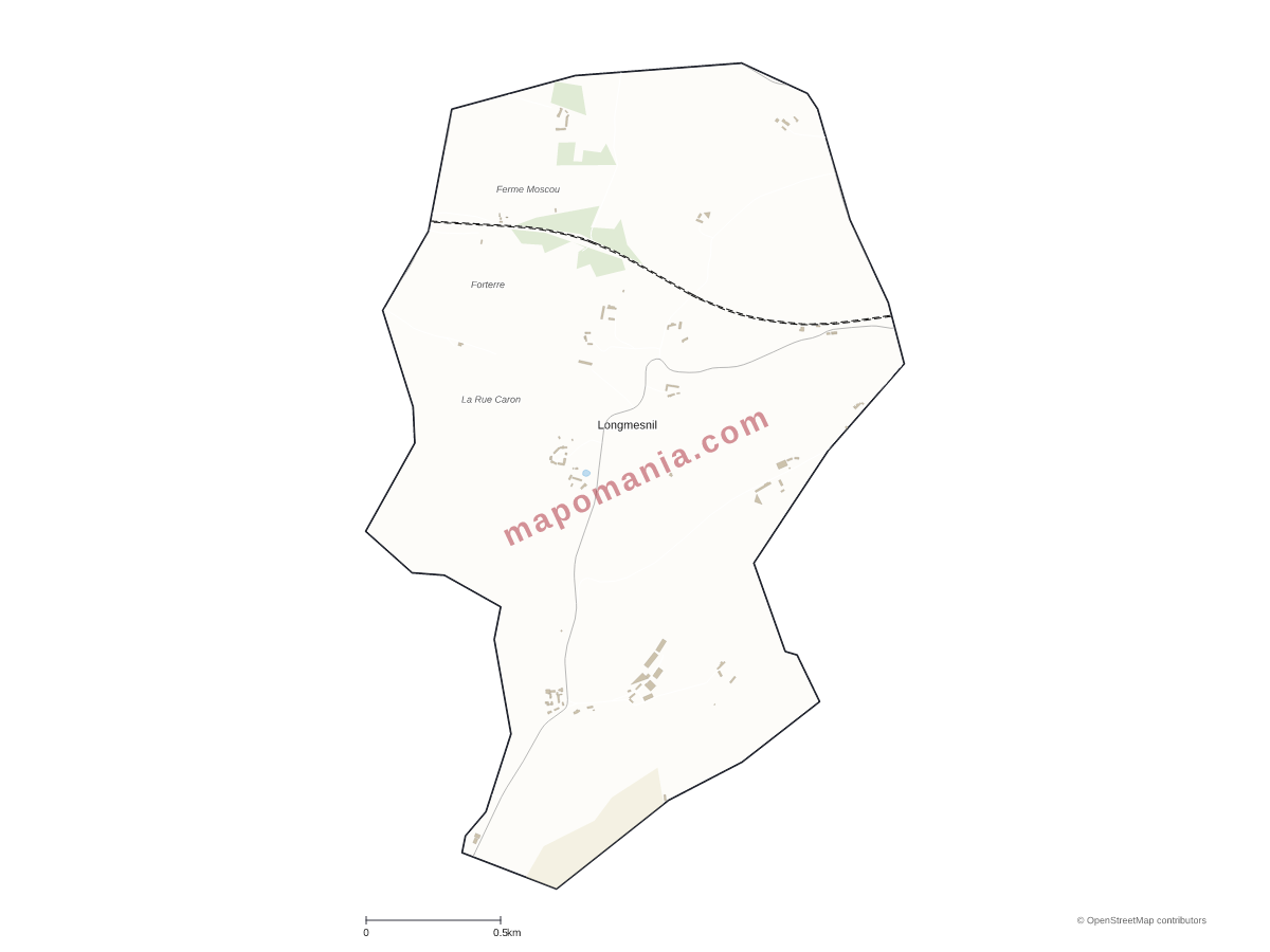 Carte de Longmesnil à personnaliser