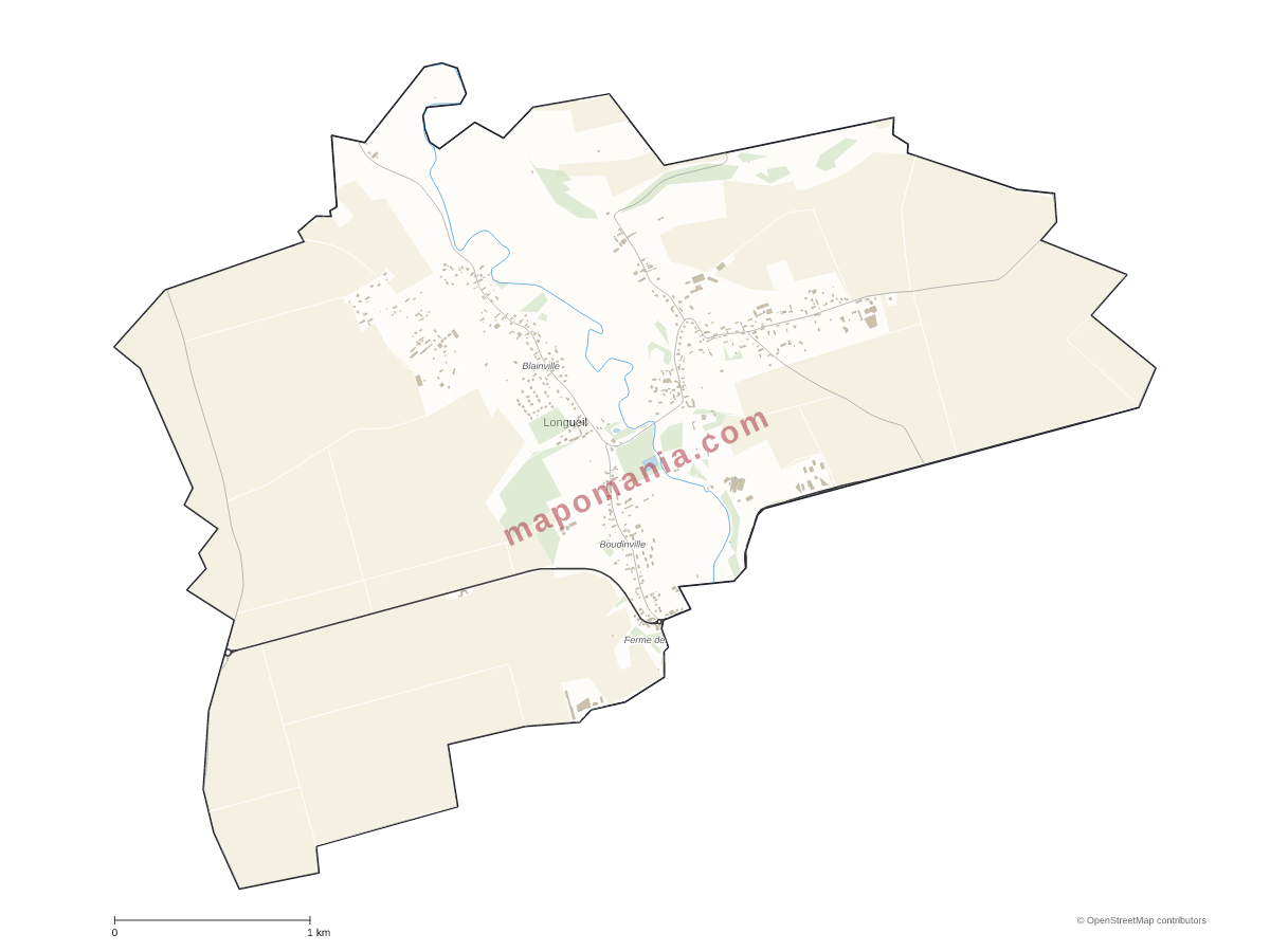 Carte de Longueil à personnaliser