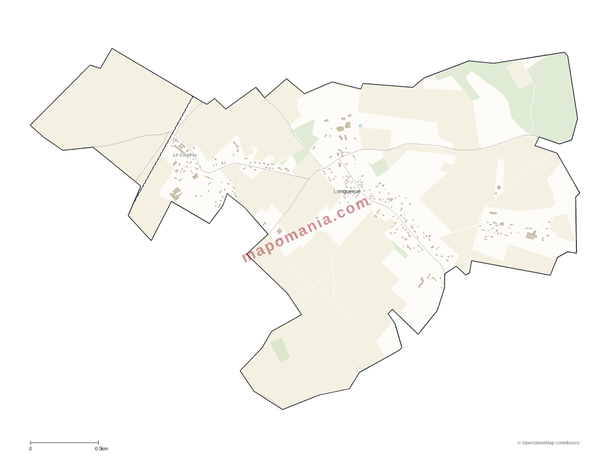 Carte de Longuerue à personnaliser