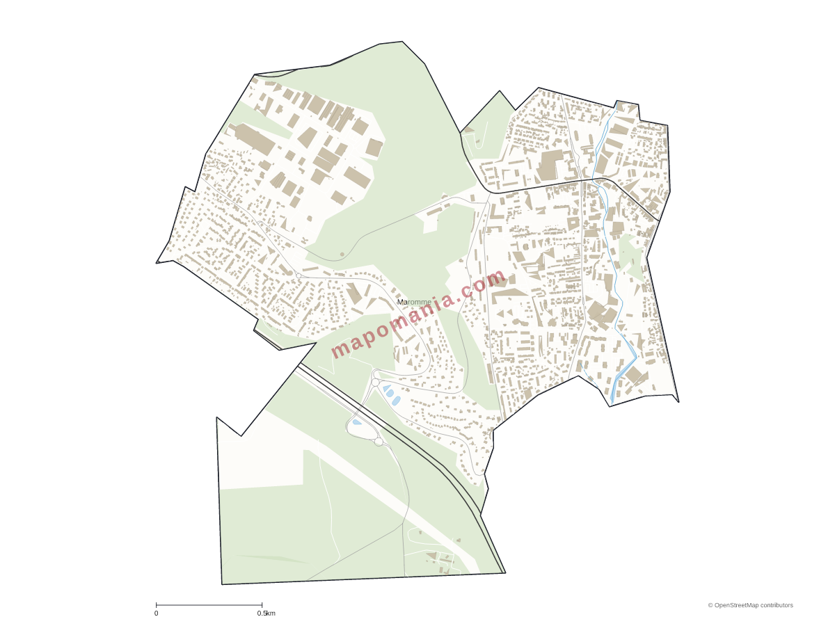 Carte de Maromme à personnaliser