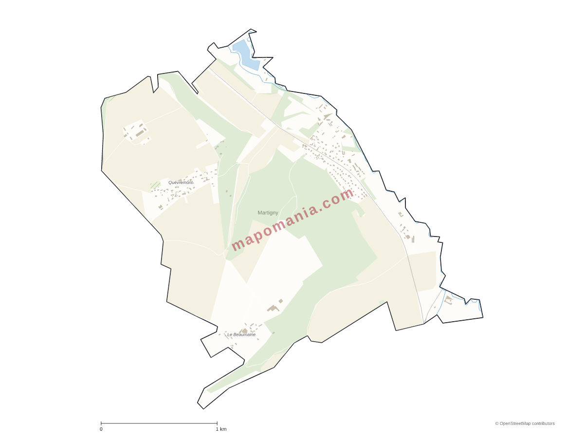 Carte de Martigny à personnaliser