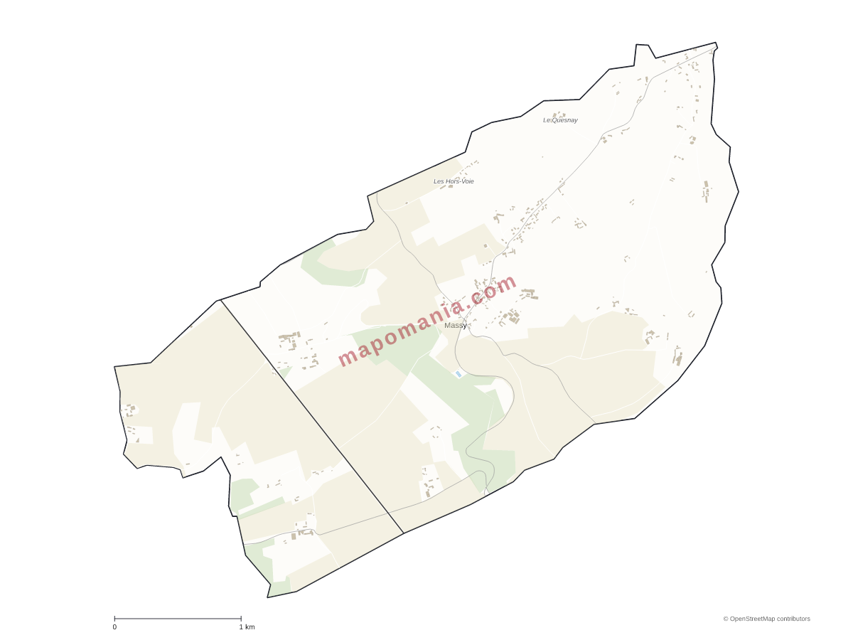 Carte de Massy à personnaliser