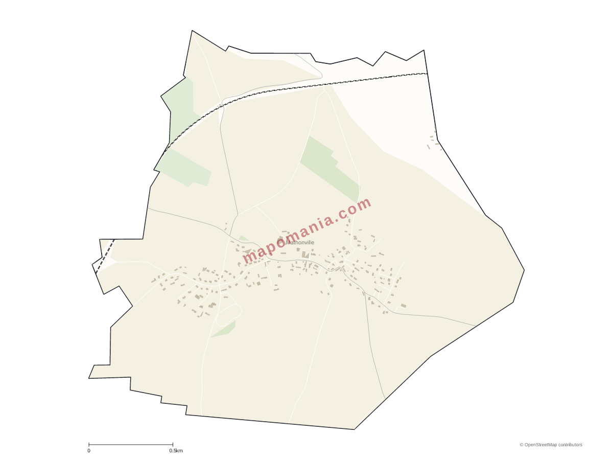 Carte de Mathonville à personnaliser