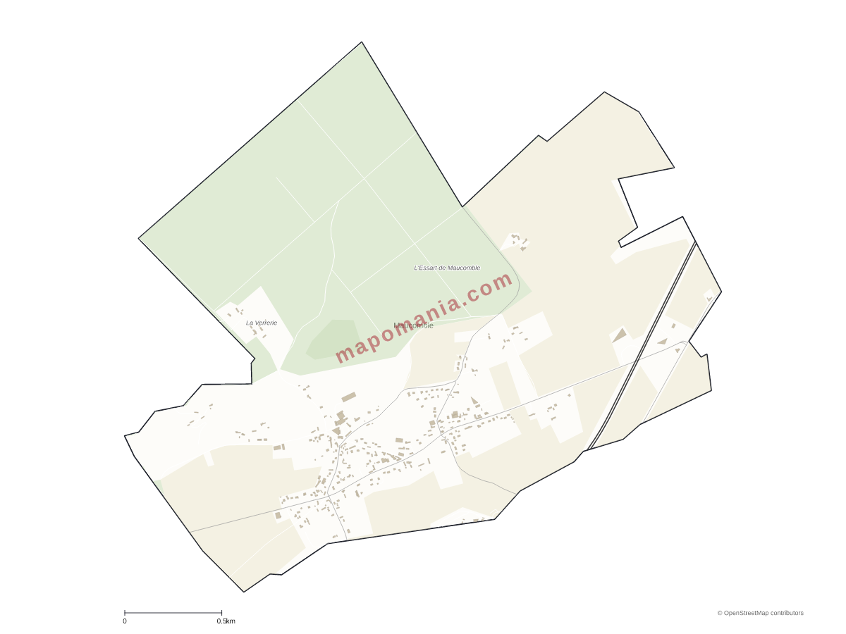 Carte de Maucomble à personnaliser