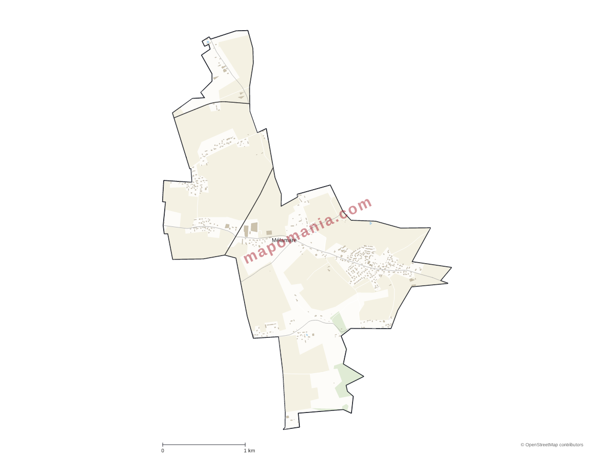 Carte de Mélamare à personnaliser