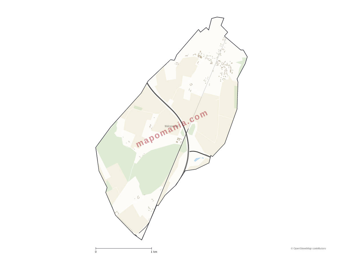 Carte de Ménonval à personnaliser