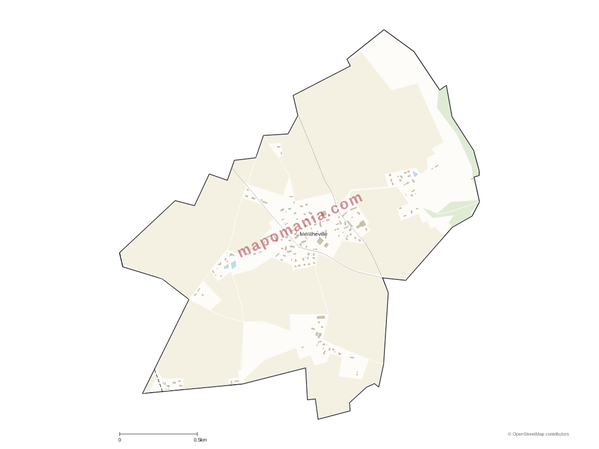 Carte de Mentheville à personnaliser