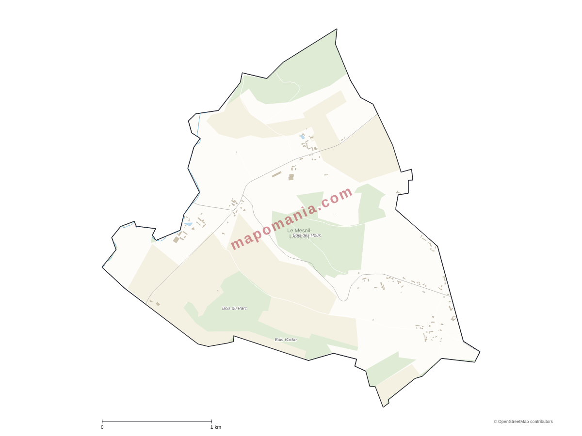 Carte de Le Mesnil-Lieubray à personnaliser