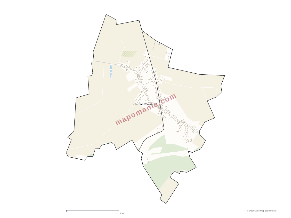 Carte de Le Mesnil-Réaume à personnaliser