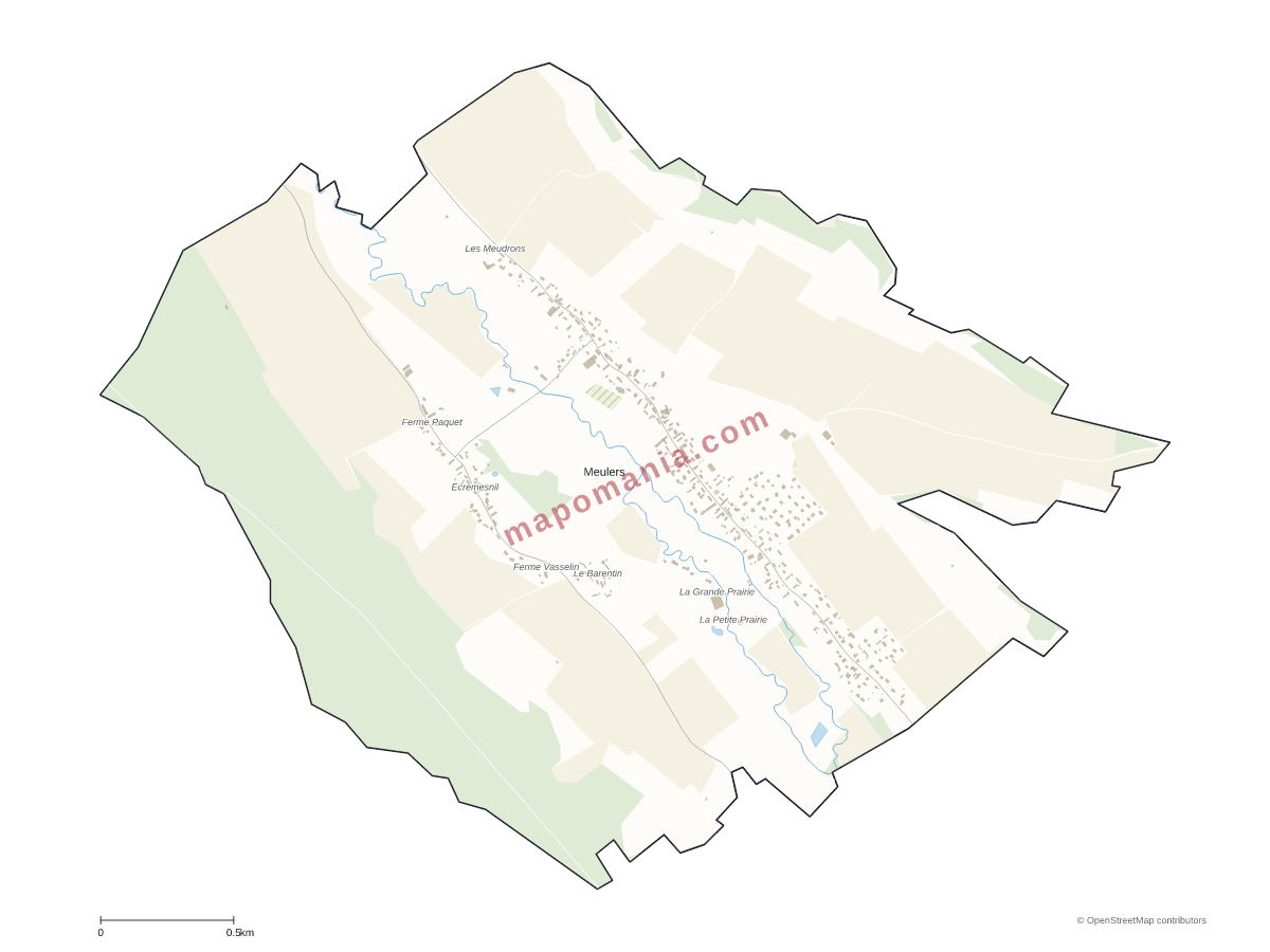 Carte de Meulers à personnaliser