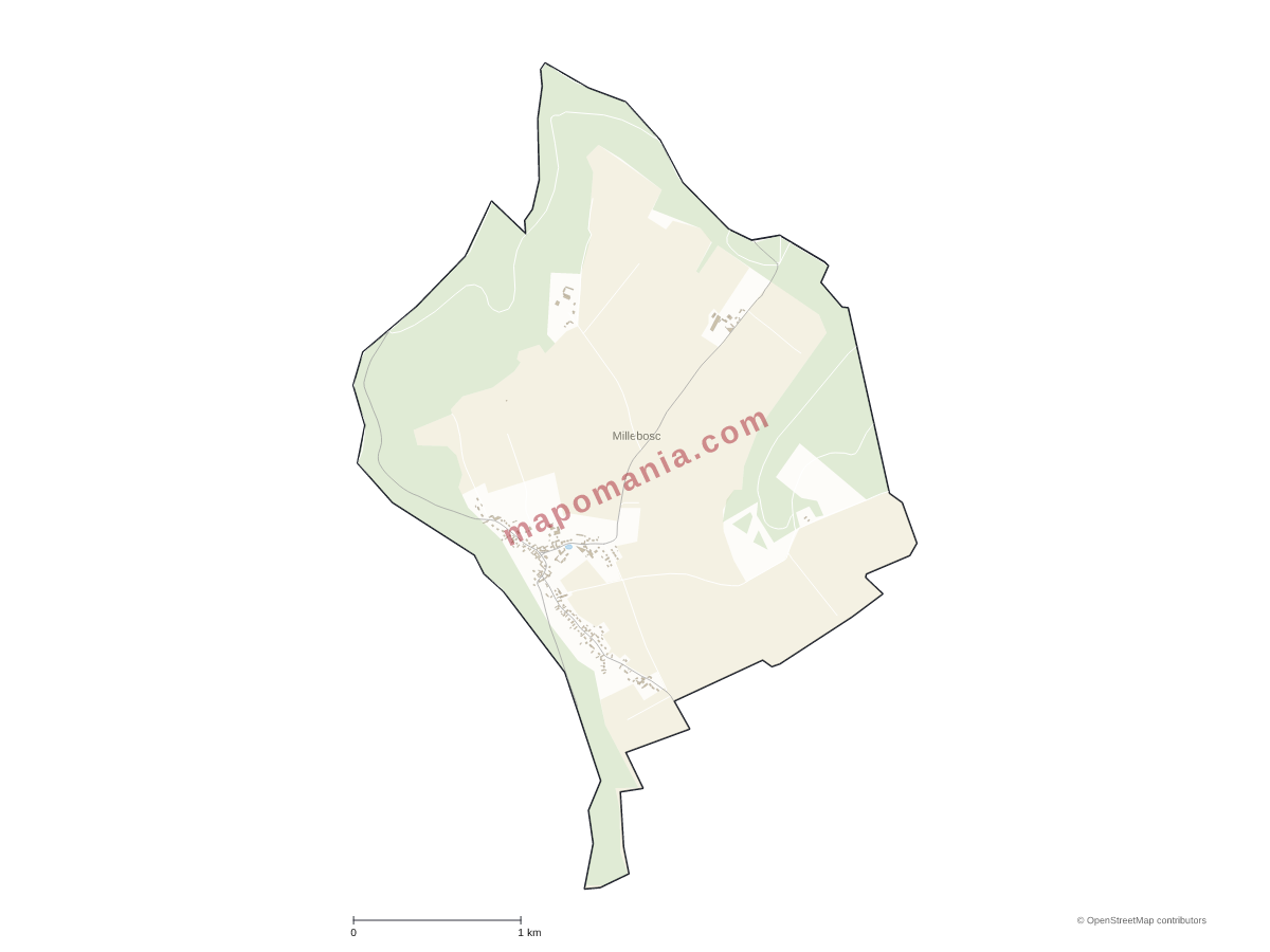 Carte de Millebosc à personnaliser