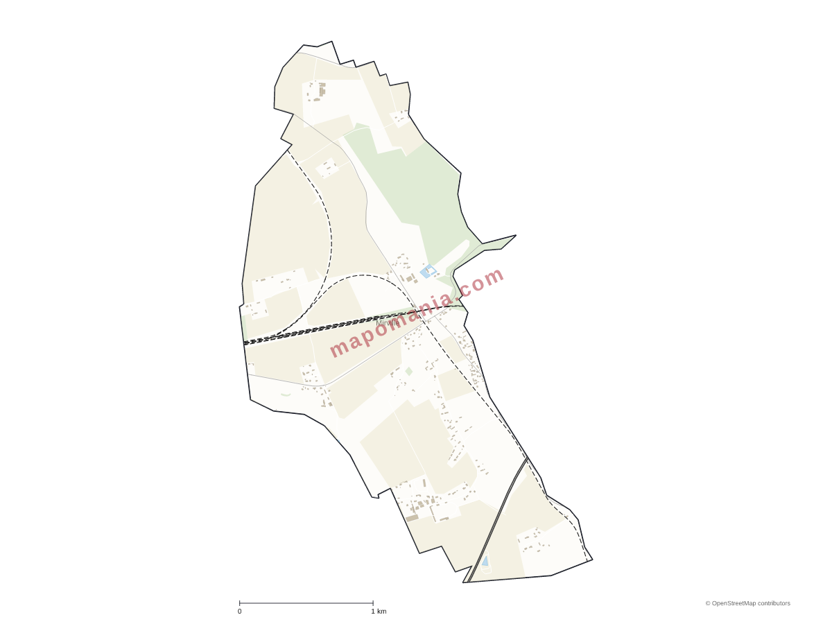 Carte de Mirville à personnaliser